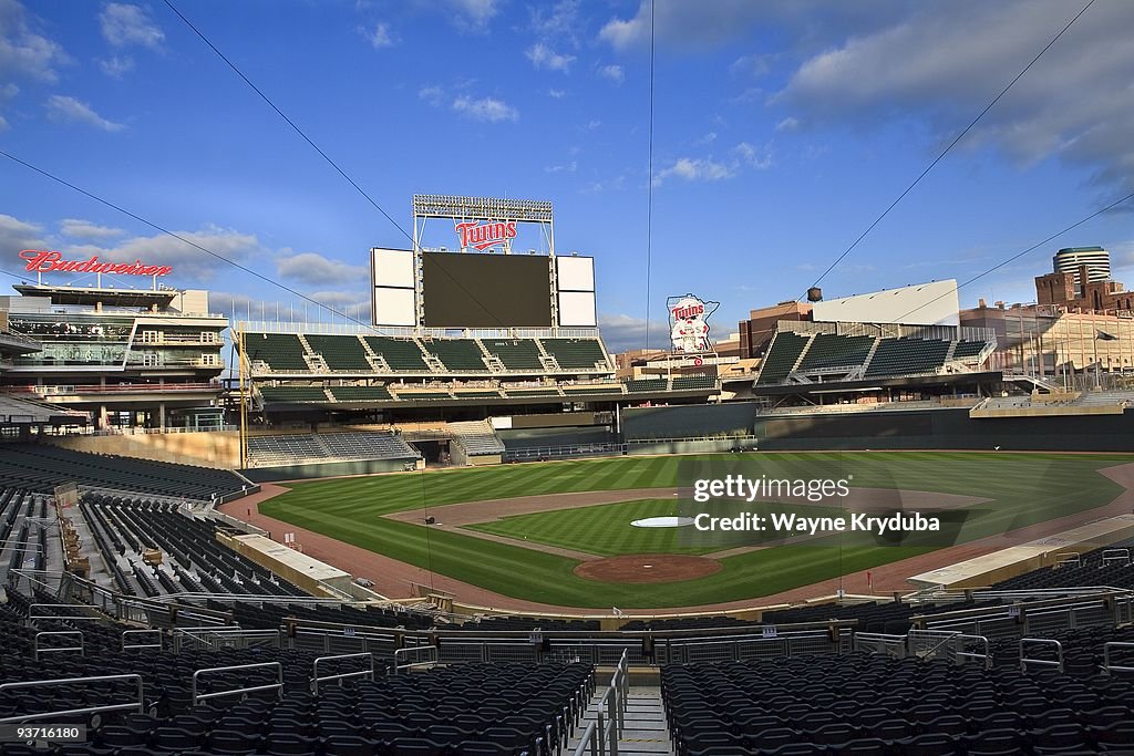Target Field Scetch An interior general view of Target Field looking out from behind home ...