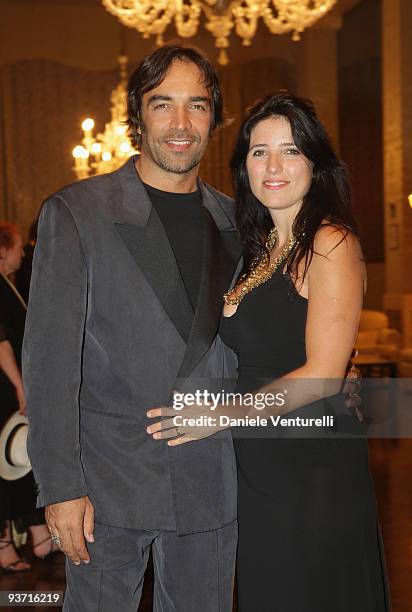 Alessio di Clemente and his wife Ylenia Politano attend the 'Doc West' party at the Venice Casino on September 5, 2009 in Venice, Italy.