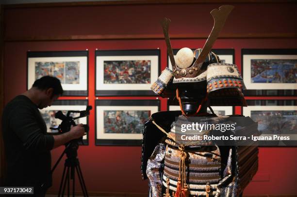 Geneneral views from the Arthemisia's exhibition "Japan" at Palazzo Albergati on March 23, 2018 in Bologna, Italy.