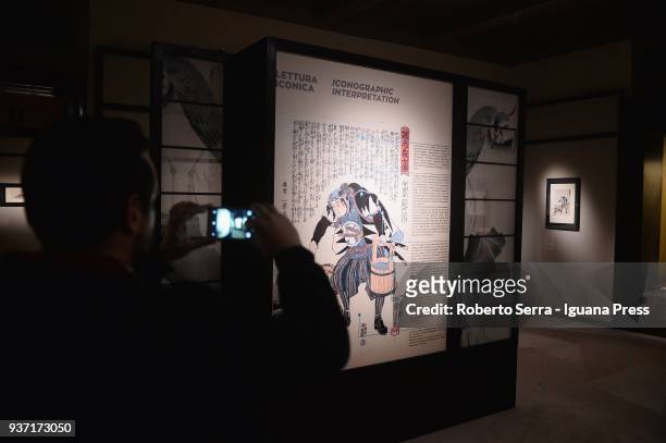 Geneneral views from the Arthemisia's exhibition "Japan" at Palazzo Albergati on March 23, 2018 in Bologna, Italy.