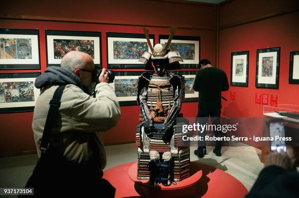 Geneneral views from the Arthemisia's exhibition "Japan" at Palazzo Albergati on March 23, 2018 in Bologna, Italy.