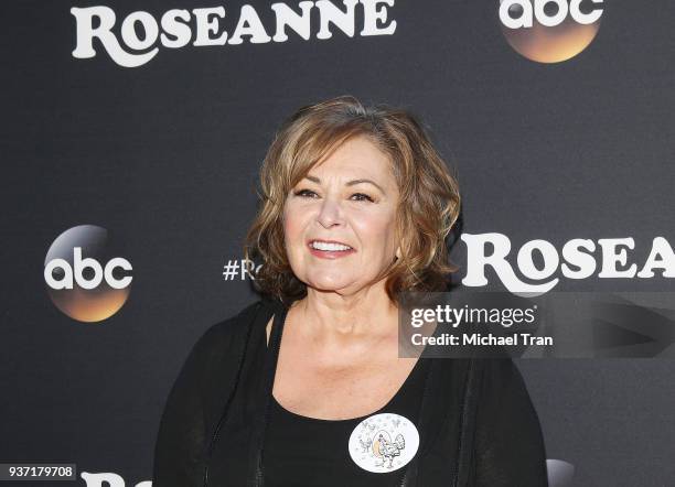 Roseanne Barr arrives to the "Roseanne" Los Angeles premiere event held at Walt Disney Studio Lot on March 23, 2018 in Burbank, California.