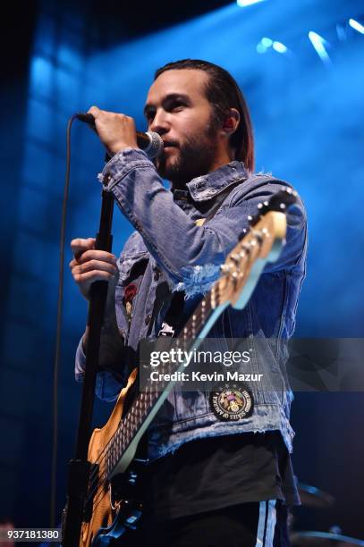 Pete Wentz of Fall Out Boy performs onstage at Stay Amped "A Concert to End Gun Violence" at The Anthem on March 23, 2018 in Washington, DC.