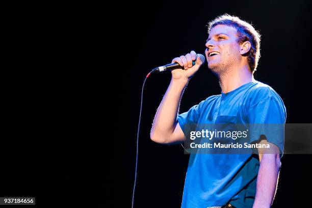 Mac DeMarco performs live on stage during the first day of Lollapalooza Brazil at Interlagos Racetrack on March 23, 2018 in Sao Paulo, Brazil.