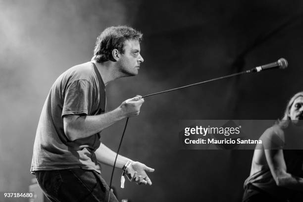 Mac DeMarco performs live on stage during the first day of Lollapalooza Brazil at Interlagos Racetrack on March 23, 2018 in Sao Paulo, Brazil.