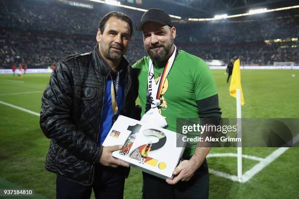 Ulf Kirsten, new member of the Fan Club National Team during the international friendly match between Germany and Spain at Esprit-Arena on March 23,...