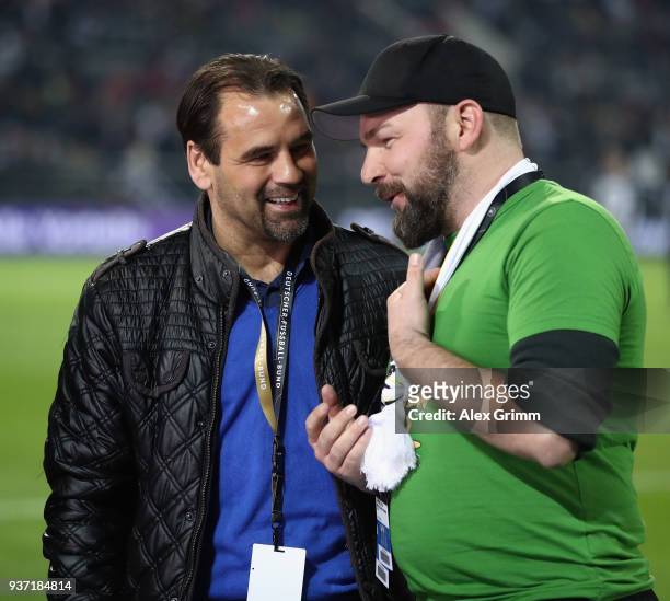 Ulf Kirsten, new member of the Fan Club National Team during the international friendly match between Germany and Spain at Esprit-Arena on March 23,...