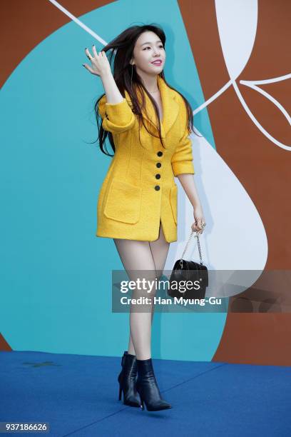 Bang Min-Ah of South Korean girl group Girl's Day attends the photocall for CHARM'S show during the HERA Seoul Fashion Week F/W 2018 at DDP on March...