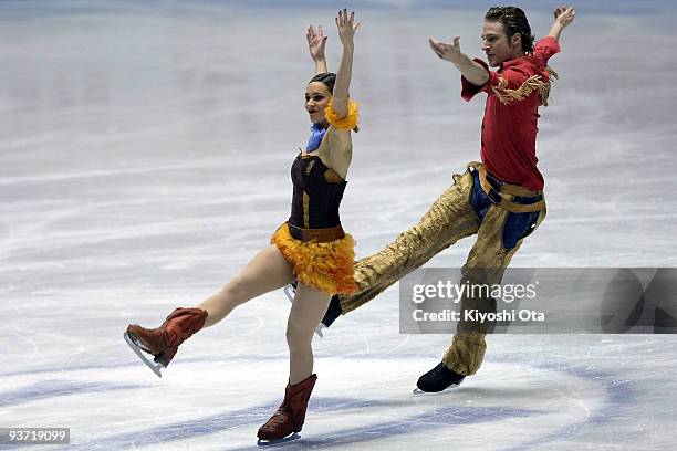 Nathalie Pechalat and Fabian Bourzat of France compete in the Ice Dance Original Dance during the day one of the ISU Grand Prix of Figure Skating...