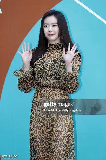 Serri of Girl group Dal Shabet attends the photocall for CHARM'S show during the HERA Seoul Fashion Week F/W 2018 at DDP on March 23, 2018 in Seoul,...