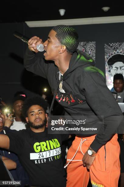 Christian "King" Combs Attends The 90's Baby Jump Off at Milk River on March 23, 2018 in New York City.