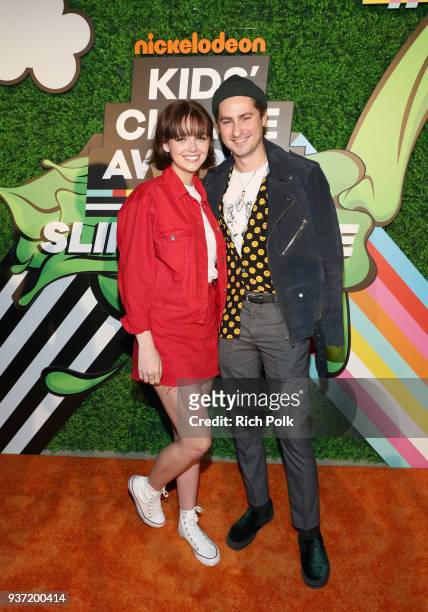 Maemae Renfrow and Marcus McSherry attend the Nickelodeon Kids' Choice Awards "Slime Soirée" on March 23, 2018 in Venice, CA.