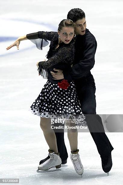 Vanessa Crone and Paul Poirier of Canada compete in the Ice Dance Original Dance during the day one of the ISU Grand Prix of Figure Skating Final at...