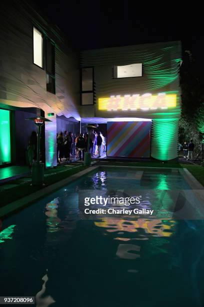 General view of the atmosphere during the Nickelodeon Kids' Choice Awards "Slime Soirée" on March 23, 2018 in Venice, CA.
