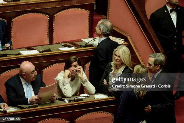 Anna Maria Bernini during the First sitting of the Senate of the XVIII Legislature, for the election of the President of the Senate on March 23, 2018...