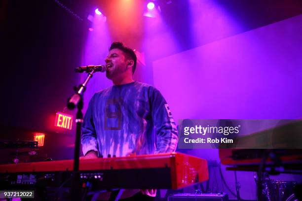 Matt Lipkins performs during The Shadowboxers "Apollo" Album Release Party at Public Arts on March 23, 2018 in New York City.