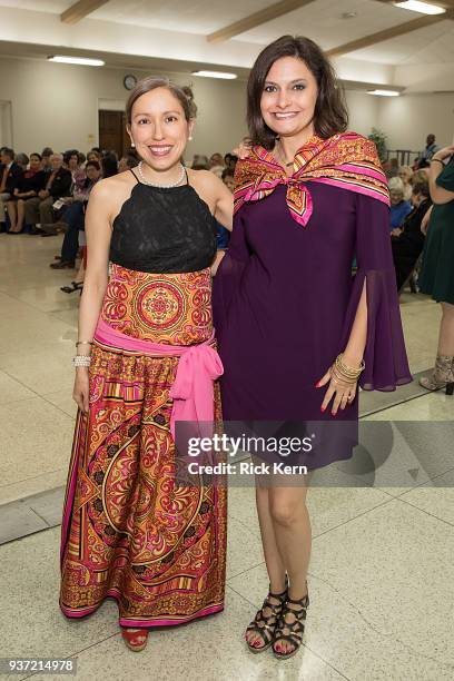 Designer Marisol Deluna and Nikki Young attend the Marisol Deluna Foundation 1st Annual Community Fashion Show at the San Antonio Garden Center on...