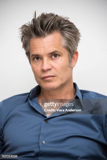 Timothy Olyphant at the "Santa Clarita Diet" Press Conference at the Four Seasons Hotel on March 23, 2018 in Beverly Hills, California.