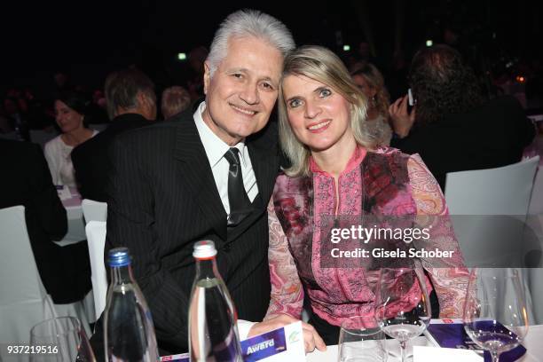 Guido Knopp and his wife Gabriella Knopp during the Radio Regenbogen Award 2018 at Europapark Rust on March 23, 2018 in Rust, Germany.