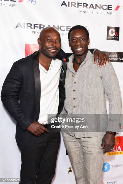 Jimmy Jean-Louis and Hakeem Kae-Kazim attend "Nollywood In Hollywood" Nigerian Film Events Co-presented By O2A Media And The USC School Of Cinematic...