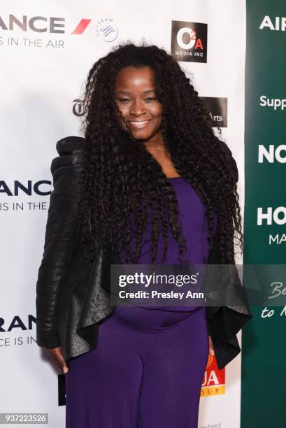 Amberr Washington attends "Nollywood In Hollywood" Nigerian Film Events Co-presented By O2A Media And The USC School Of Cinematic Arts at the...