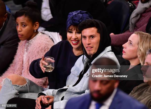 Jackie Cruz attends New York Knicks Vs Minnesota Timberwolves game at Madison Square Garden on March 23, 2018 in New York City.