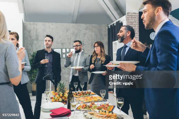 business conference and event - canapes stock pictures, royalty-free photos & images
