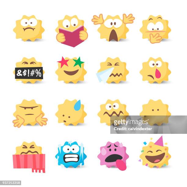 emoticons collection - freeze ideas stock illustrations