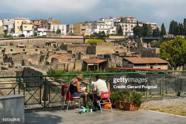 ruins of herculaneum (ercolano) - gerard puigmal stock pictures, royalty-free photos & images