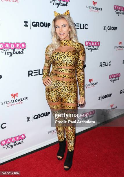 Model Ivy Ferguson attends the 4th annual 'Babes In Toyland' Pet Gala benefiting 'Operation Blankets Of Love' at Avalon on March 21, 2018 in...