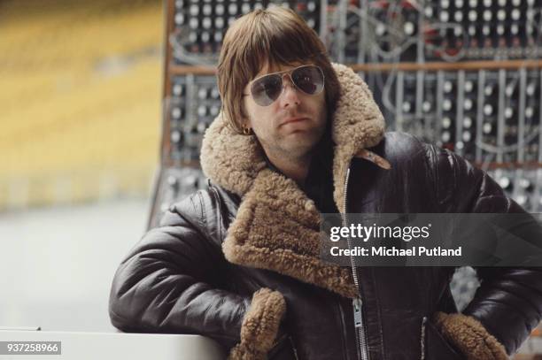 British musician and composer Keith Emerson of Emerson, Lake and Palmer during rehearsals for the band's 'Works' tour, at the Olympic Stadium,...