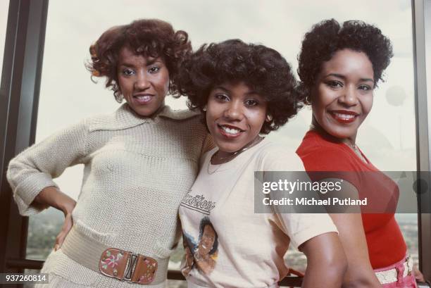 American soul and R&B vocal group The Emotions , New York, 6th September 1977.