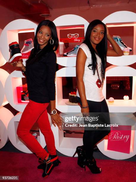 Vanessa Simmons and Angela Simmons attend Pastry "Turnover" Shoes by Angela and Vanessa Simmons from MTV's Run's House and Daddy's Girls Launch Event...