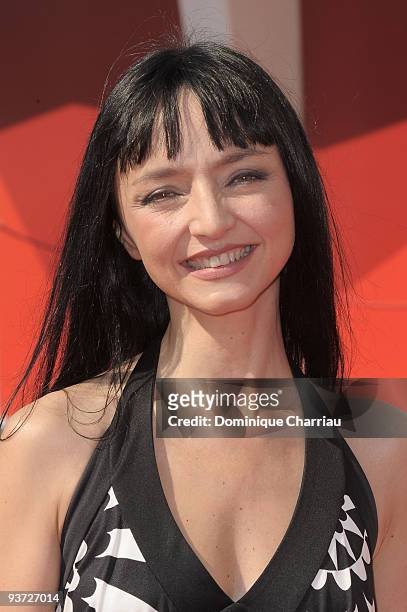 Actress Maria de Medeiros attends the "Il Compleanno" Premiere at the Palazzo del Casino during the 66th Venice Film Festival on September 8, 2009 in...
