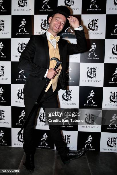 Brodie Young attends the Johnnie Walker Grand Prix Penthouse Party at The Emerson on March 24, 2018 in Melbourne, Australia.