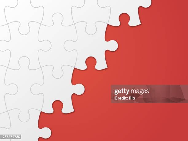 puzzle-stück-hintergrund - puzzleteile stock-grafiken, -clipart, -cartoons und -symbole