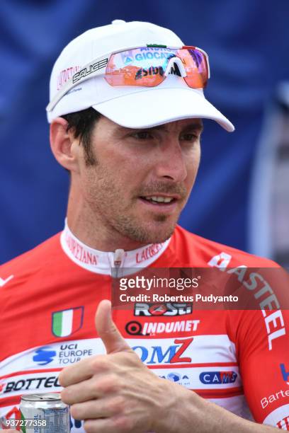 Manuel Belletti of Androni Giocattoli-Sidermec Italy reacts after winning Stage 7 of the Le Tour de Langkawi 2018, Nilai-Muar 222.4 km on March 24,...