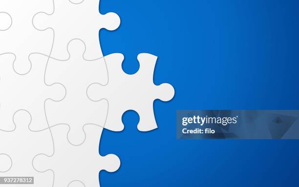 ilustraciones, imágenes clip art, dibujos animados e iconos de stock de fondo de pieza de puzzle azul - autismo