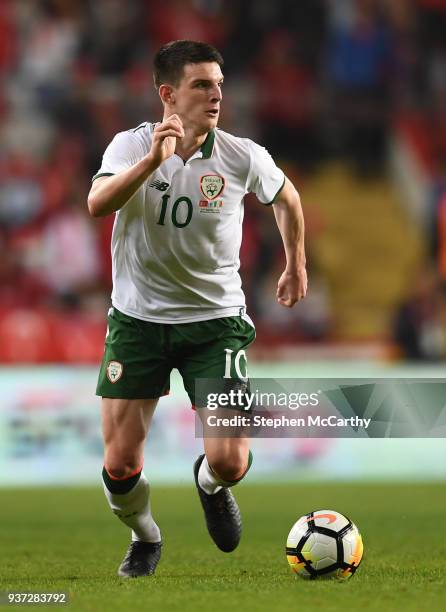 Antalya , Turkey - 23 March 2018; Declan Rice of Republic of Ireland during the International Friendly match between Turkey and Republic of Ireland...