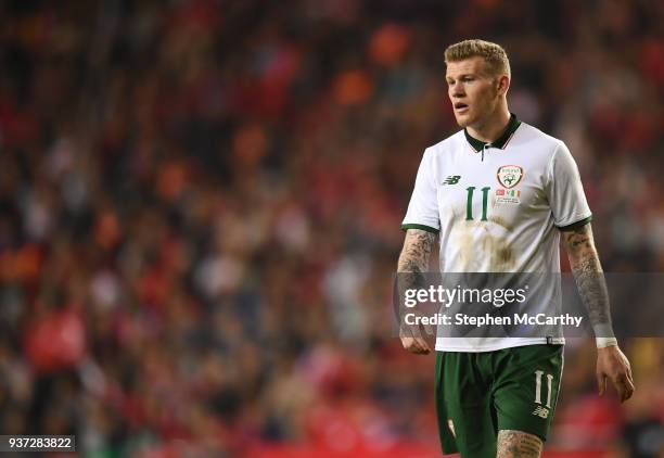 Antalya , Turkey - 23 March 2018; James McClean of Republic of Ireland during the International Friendly match between Turkey and Republic of Ireland...