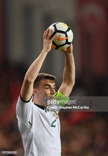Antalya , Turkey - 23 March 2018; Seamus Coleman of Republic of Ireland during the International Friendly match between Turkey and Republic of...