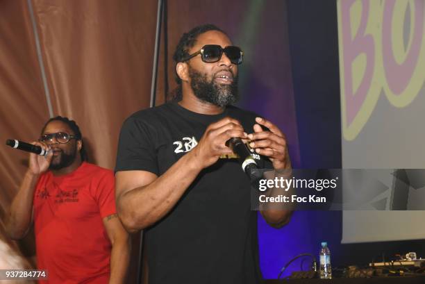 Twin brothers Rap artists Doc TMC and G-Kill f rom 2Bal 2Neg band attend "Bouge De La" Concert As Part of Youtubers Humorists and Rappers Movement...