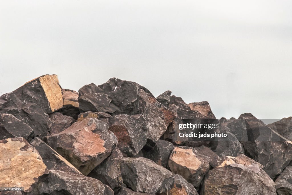 Huge heap with boulders