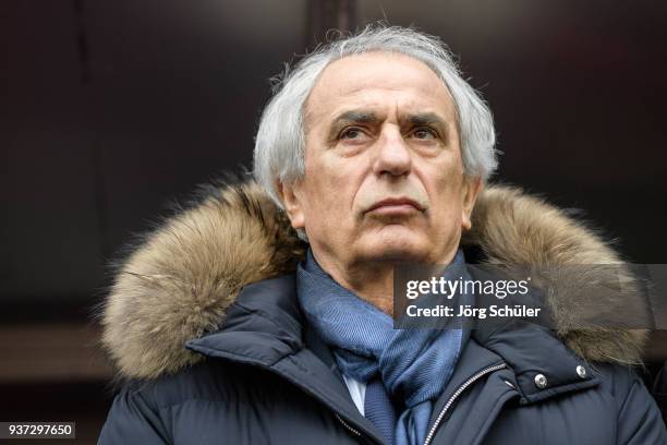 Coach Vahid Halilhodzic of Japan during the International friendly match between Japan and Mali at the Stade de Sclessin on March 23, 2018 in Liege...