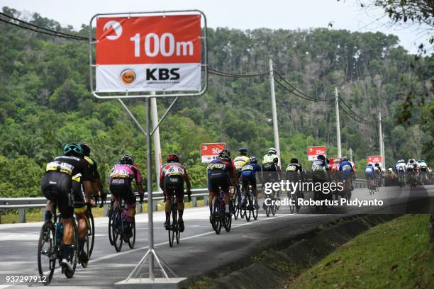 Riders climb at KOM 1 during Stage 7 of the Le Tour de Langkawi 2018, Nilai-Muar 222.4 km on March 24, 2018 in Muar, Malaysia.