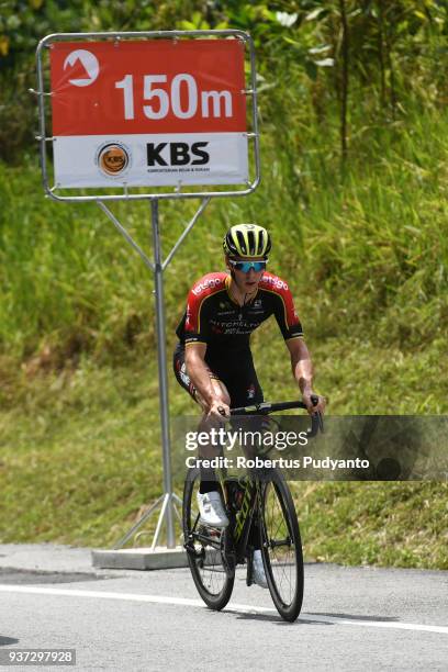 Mitchelton-Bikeexchange China rider climbs during Stage 7 of the Le Tour de Langkawi 2018, Nilai-Muar 222.4 km on March 24, 2018 in Muar, Malaysia.