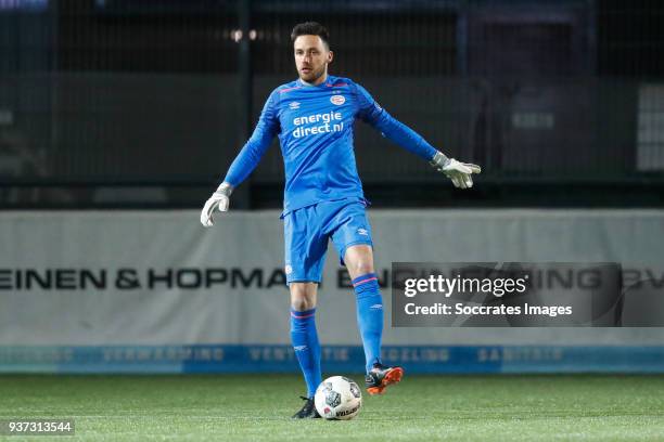 Luuk Koopmans of PSV U23 during the Dutch Jupiler League match between Utrecht U23 v PSV U23 at the Sportpark De Westmaat on March 23, 2018 in...