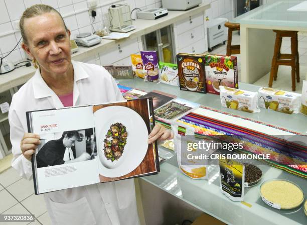 Finnish doctor in food chemistry Ritva Repo, from the National Agrarian University La Molina, in Lima, is pictured during an interview with AFP at...