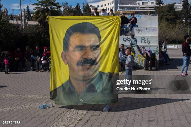 March 23rd 2018, Athens/Greece | The Kurdish community celebrates Newroz in Protomagia square in the center of Athens. The main theme of this year's...