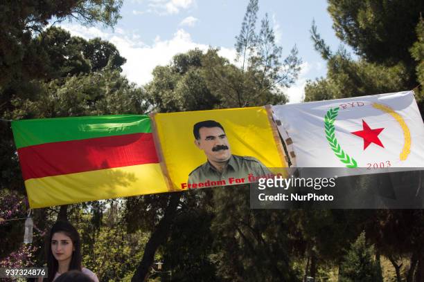 March 23rd 2018, Athens/Greece | The Kurdish community celebrates Newroz in Protomagia square in the center of Athens. The main theme of this year's...